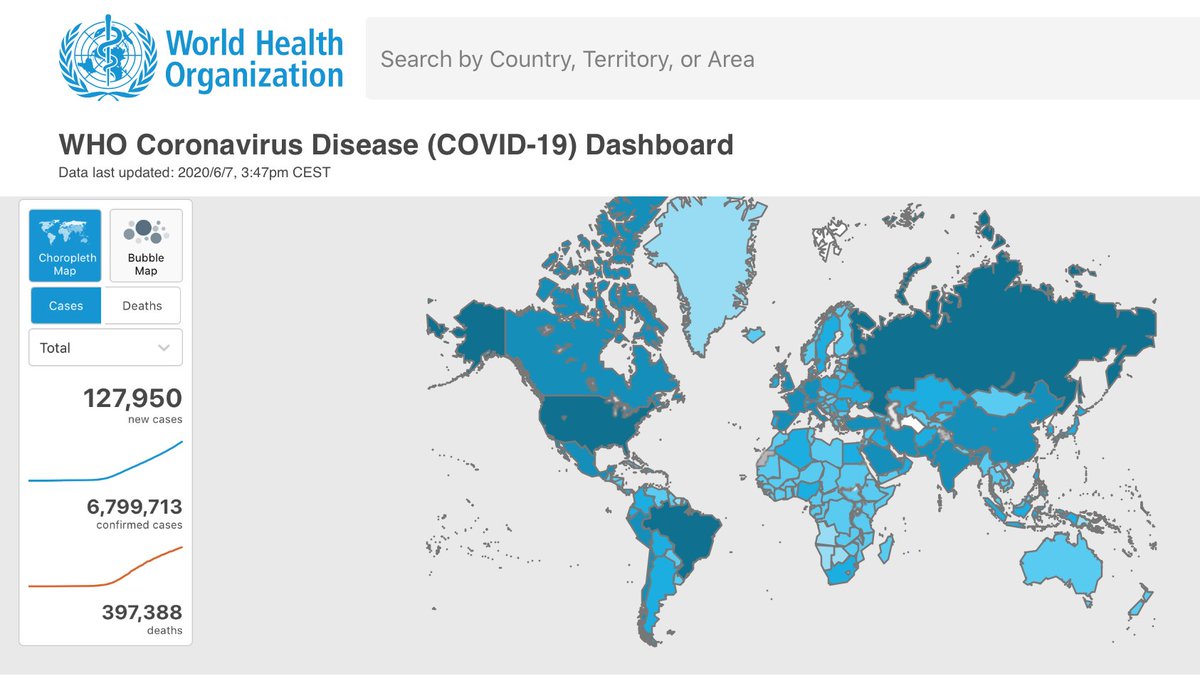 ONUMX's tweet photo. ACTUALIZACIÓN 
#OnuMxCOVID19
🌎Casos de coronavirus en el mundo: 6.799.713
⚫ 397.388 muertes. 
🇲🇽 En México hay 113.619 casos acumulados, 19.278 casos activos y 13.511 muertes. 
*Datos reportados hasta las 10:00 hrs. del 7 de junio de 2020. https://t.co/nIVeXadR66