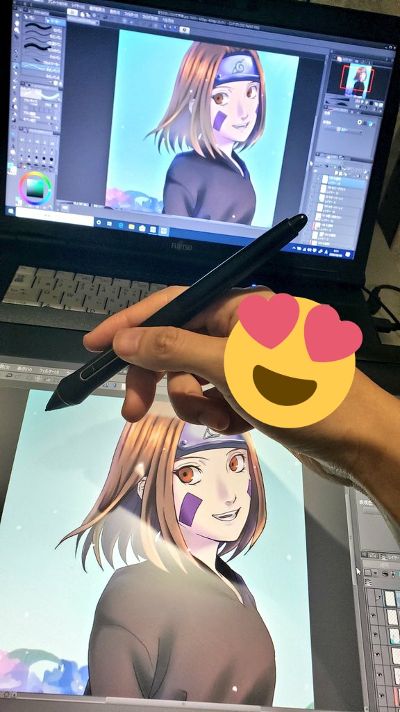 A611Saari's tweet photo. 実は今日、液タブが届いたので私もやっっっと液タブデビューです！！！！🥳✨
描きやすさ全然違う～～！これからいっぱい描けるといいな！！✨✨ https://t.co/MPCe2Hr6IJ