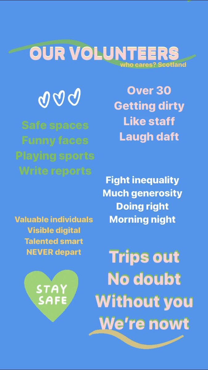 At our Care to Re-Imagine group with <a href="/PaisleyMuseum/">Paisley Museum</a> we have been learning about poems . To celebrate the end of #VolunteersWeek I wrote a kind of Kenning poem to say how magic our volunteers <a href="/whocaresscot/">Who Cares? Scotland</a> are !!