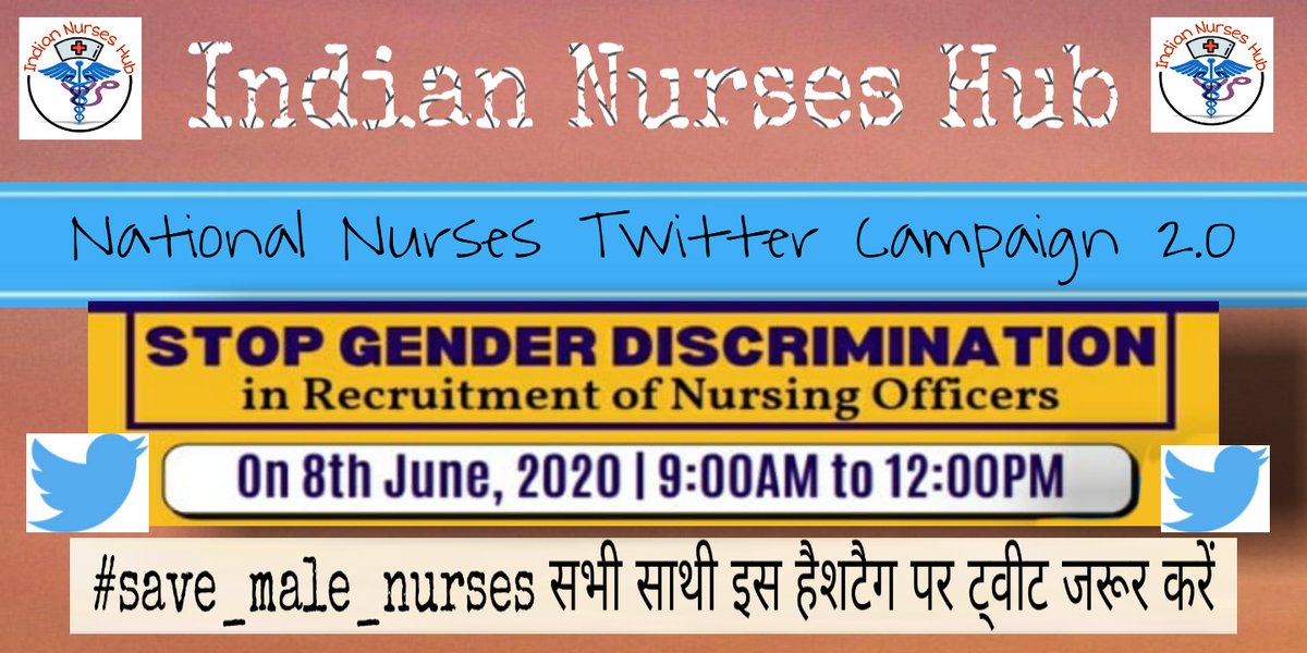 Prem_miral1's tweet photo. #save_male_nurses .....
I humble request that In AIIMS Nursing staffing Pattern 80% Female reserved and 20% for male Candidates. this is not to Good step by Govt. not a Fair policy please further Amendment in this rule.
#save_male_nurses
@IndianNurseshub
@ANANursingWorld https://t.co/IOcSJKUdyV