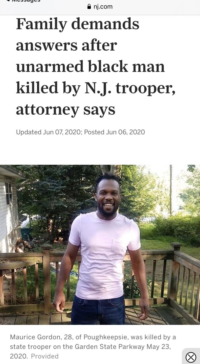 getitsha's tweet photo. The story of Maurice Gordon, New Jersey resident who was killed on the parkway by a trooper last month after waiting for a tow truck in the back of the patrol car. — say his name bc this isn’t being covered enough. https://t.co/PxcU7Vju1H