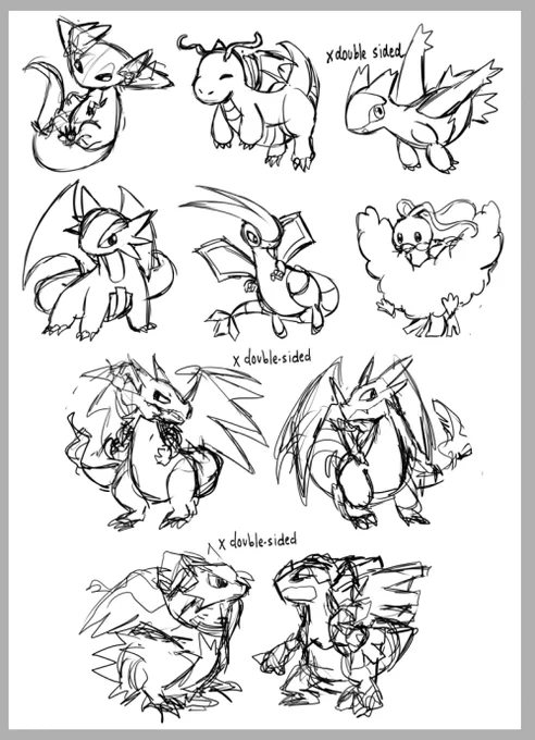 i love dragon type pokemon so much ❤️ decided to draw them! #wip 