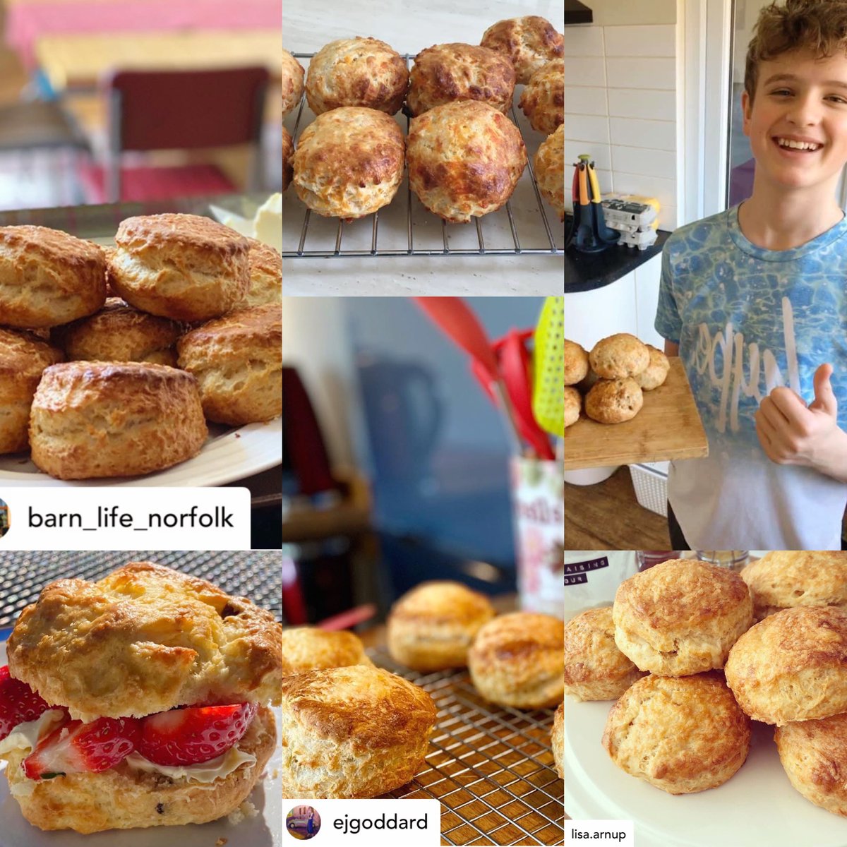 JarroldNorwich's tweet image. Our bakers would usually make around 160,000 scones a year. This year you have become our lockdown Star Bakers, sharing your baked at home #JarroldScone ⭐️ We’ve loved seeing your bakes and can’t wait to start making take away scones when we reopen on Monday 15 June. #Jarrold250