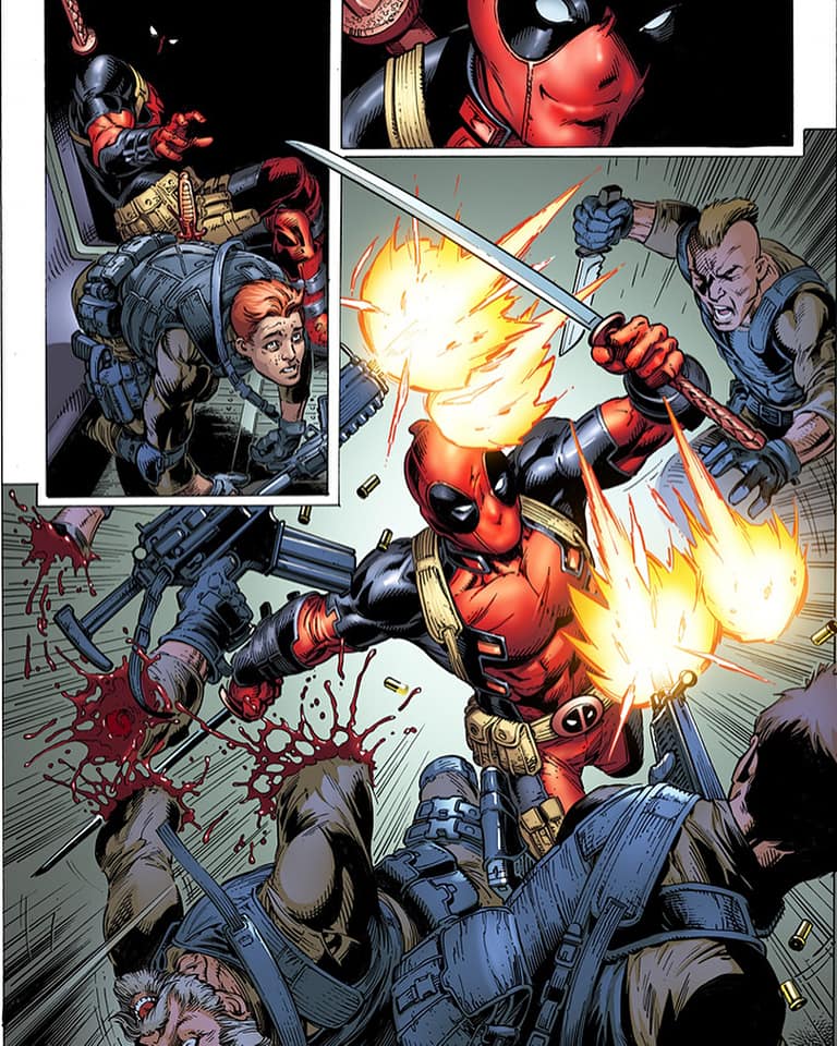 Deadpool de la mano del célebre dibujante de Marvel, Mark Bagley. ¡Él también estuvo firmando en nuestra pasada edición de HCC Madrid!
#deadpool #markbagley #comic #marvel #marvelcomic