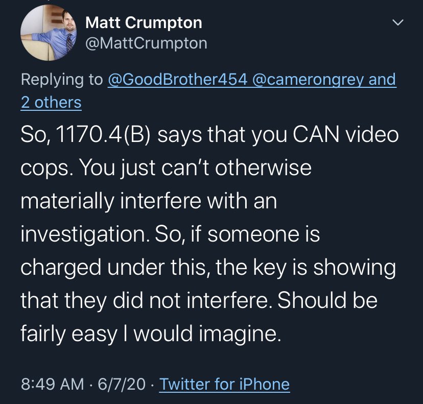 camerongrey's tweet photo. UPDATE: ARIZONA RECORDING POLICE LAW
Thanks to @GoodBrother454 and our attorney @MattCrumpton for sharing
#BlackLivesMatter #tucsonprotest #tucson #arizona #PoliceThePolice #BLUEFALL #georgefloyd #TheGeorgeFloydProtestThread #phoenixprotest #phoenix https://t.co/h2a0uPj296
