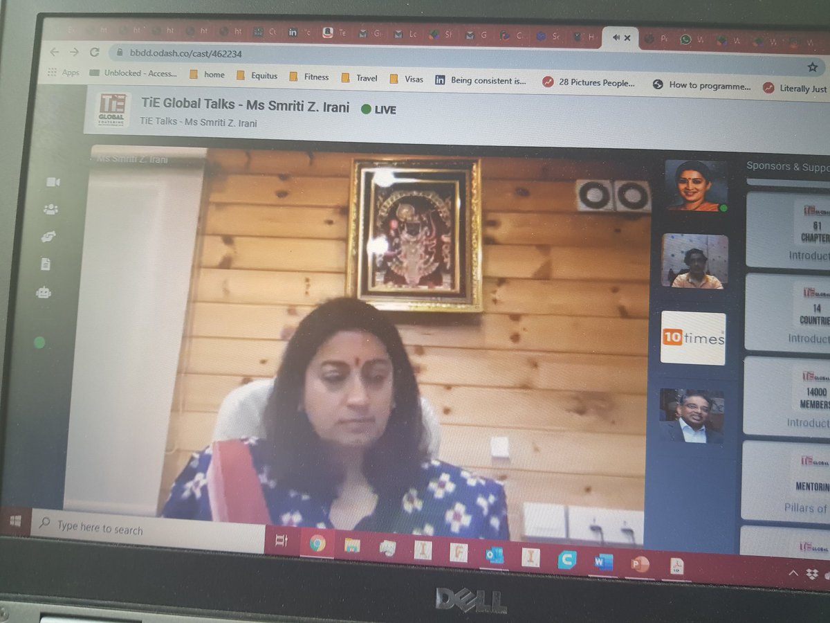 <a href="/TiEGlobal/">TiE Global</a> session with <a href="/smritiirani/">Smriti Z Irani</a> ... Eloquent, to the point impactful... 
Thank you for extending your support to #womeninbusiness 
<a href="/tieuknorth/">TiE UK North</a> <a href="/raam_s13/">🇮🇳Raam Shankar🇬🇧</a> <a href="/EquilibriumIntl/">Equilibrium International</a>