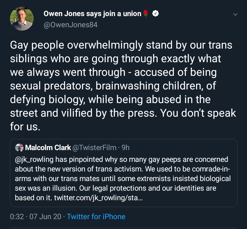 WookyWookie's tweet photo. Er excuse me @OwenJones84 i never asked you to speak for me, i never would.
Don't assune that just because someone is of a certain sexuality that they all believe in the same twisted beliefs you do!
#ClamUp https://t.co/amd6tnekHX