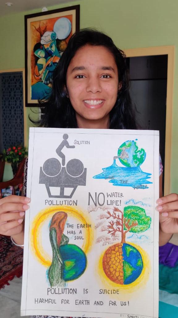 What if it is #lockdown, the brain can always wander!

Smriti, a XII grade student of Kanya Maha Vidyalaya Collegiate School Jalandhar, Punjab made this creative painting as part of the online poster making competition on #WorldEnvironmentDay2020.
