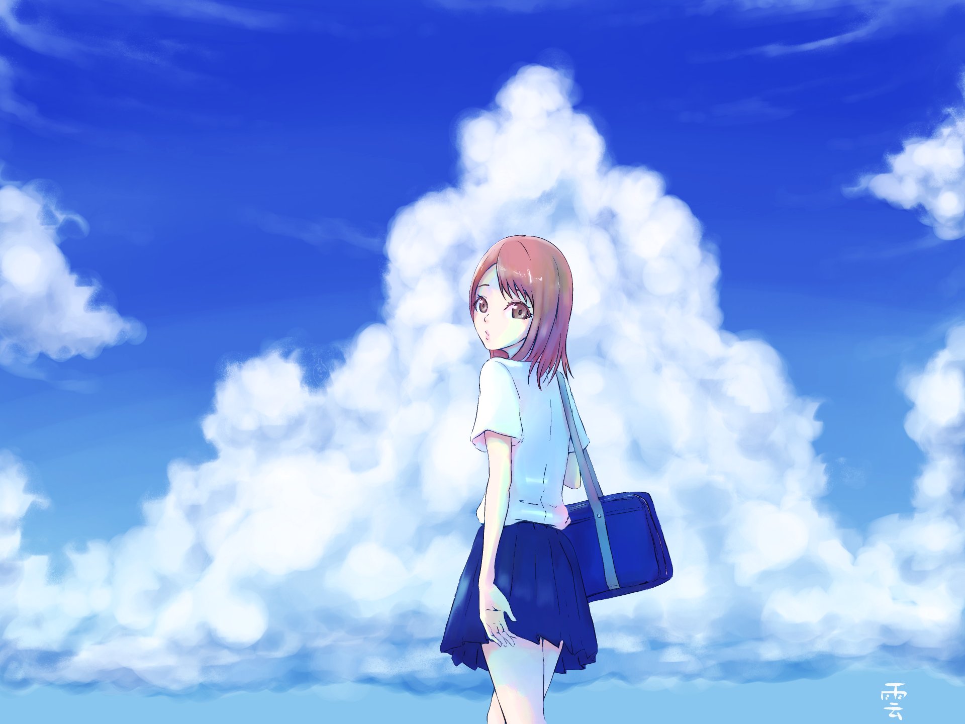 かつたヨウハチ 日曜テーマ フリー 125日目 雲 3時間5分 毎日投稿女の子イラスト 女の子イラスト 1日1絵 T Co 7lwpw30yvg Twitter