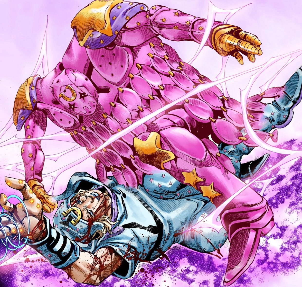 JOL on X: Johnny Joestar vs Funny Valentine— The clash between them  started off pretty strong and after a while Tusk act 4 was dominating yet  the next sequence is the reason