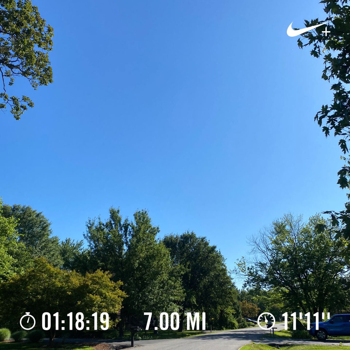 Start a Sunday morning with a 7 mile run!  Beautiful day today!