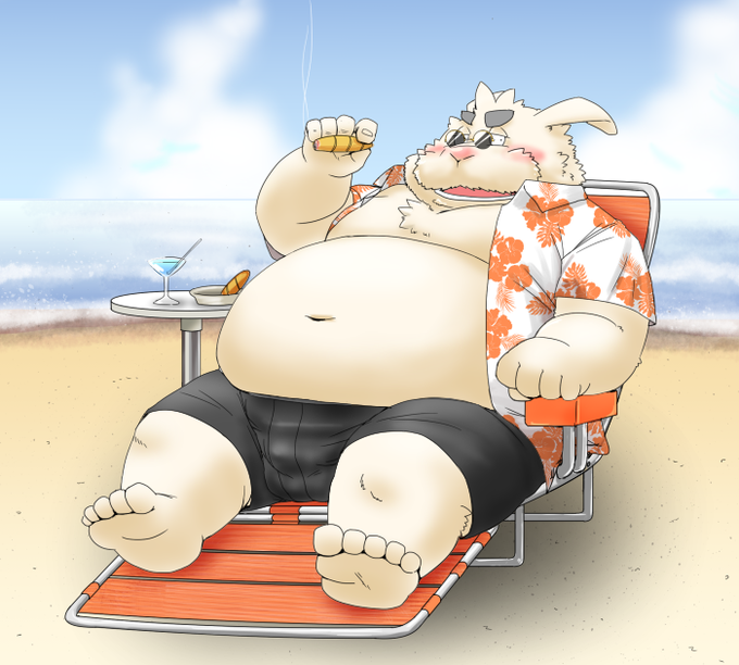 色メガネ 笑顔 酒 たばこを含む50代巨体ウサギおじさんの絵を6月7日にアップするのtwitterイラスト検索結果