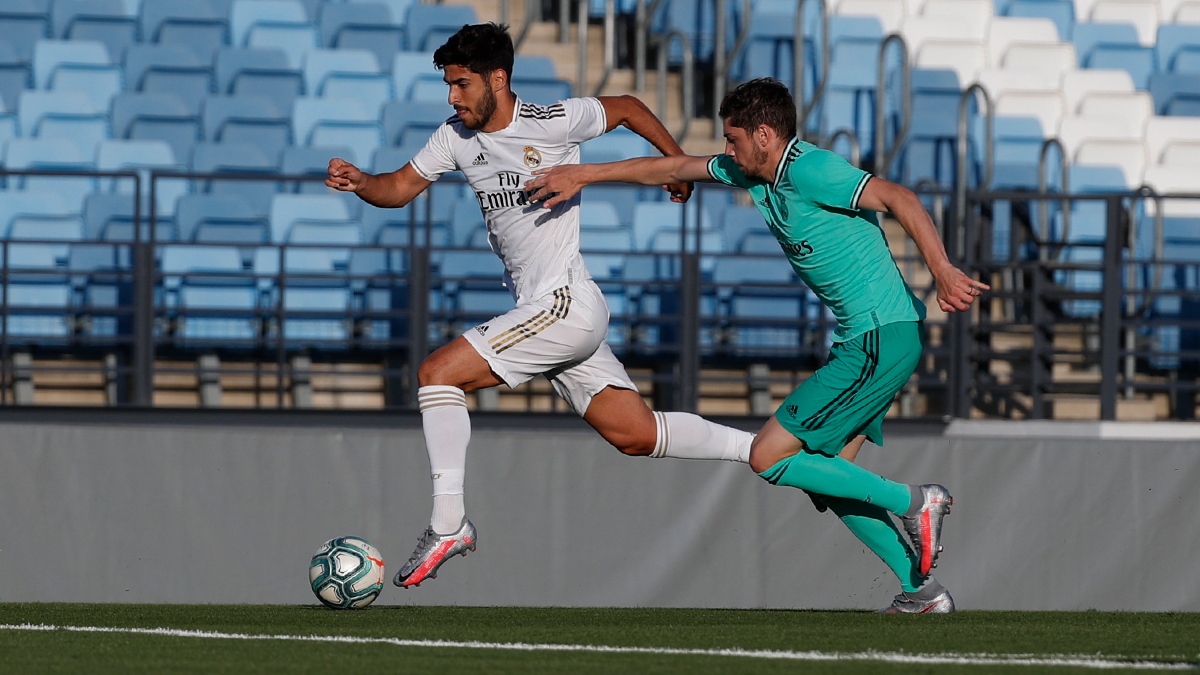 Zidane apostó por Asensio en el partidillo de Valdebebas (Foto: RM).