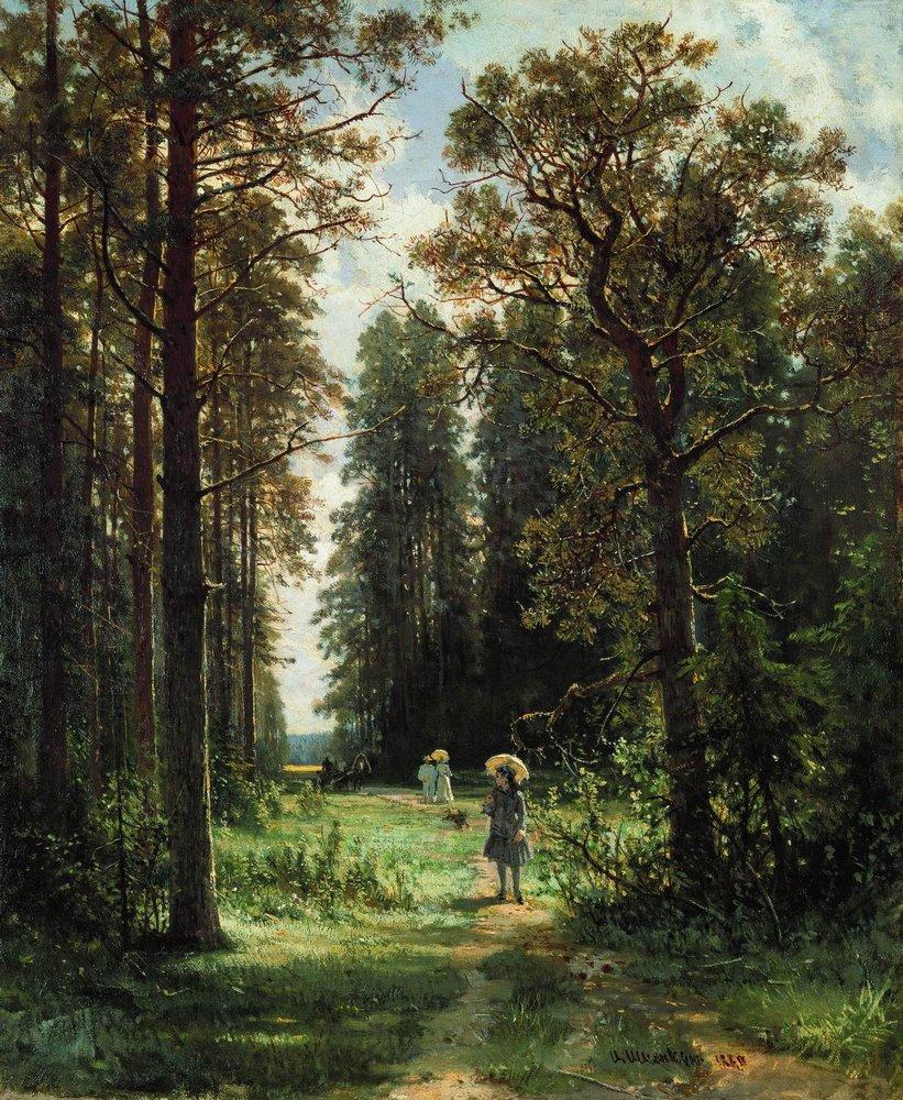 The Path through the Woods, 1880 (oil on canvas), 1880 #russianart #shishkin