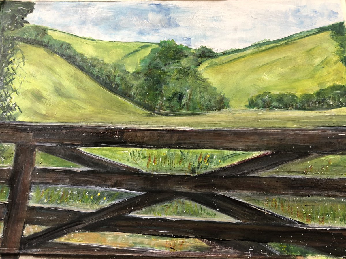 PartridgerpRuth's tweet image. Had to splash some paint just before lockdown ends and lose myself to a few hours - this is the result of day 4 #mydevonlife #greatdevondays #artistontwitter