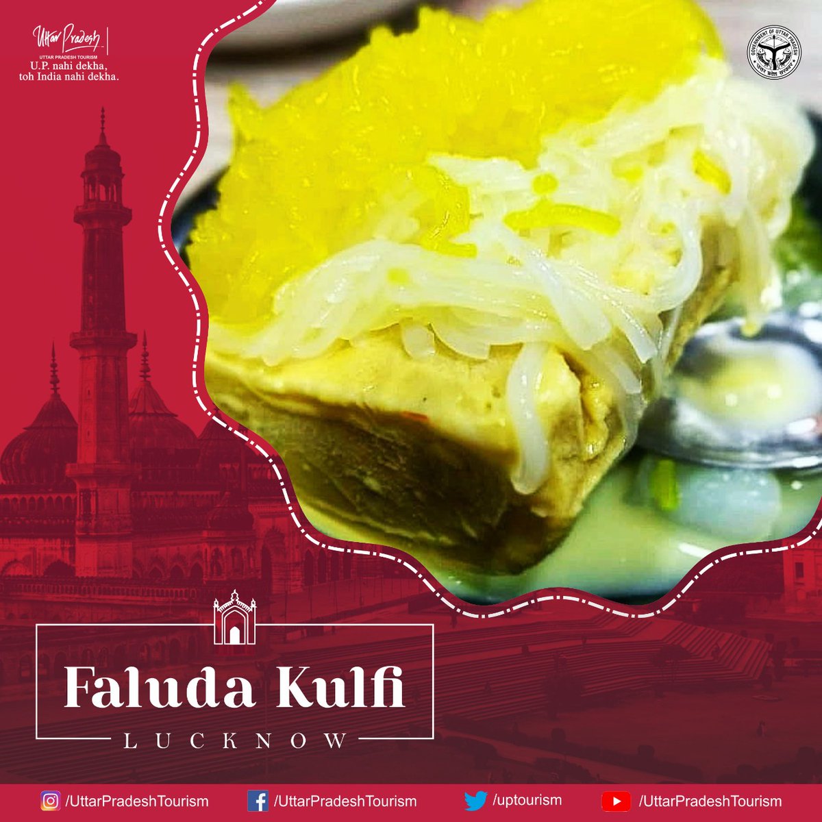 uptourismgov's tweet photo. Served with the dash of deliciousness, sweetness and aroma - Faluda Kulfi is one of the most popular dessert of Lucknow.
#UPTourism #TourUP #UPTrip #VisitUttarPradesh #UPNahiDekhaTohIndiaNahiDekha #UPTourism #UPTrivia #UPFacts #Travelling #SweetsOFUP https://t.co/50xw315u6k