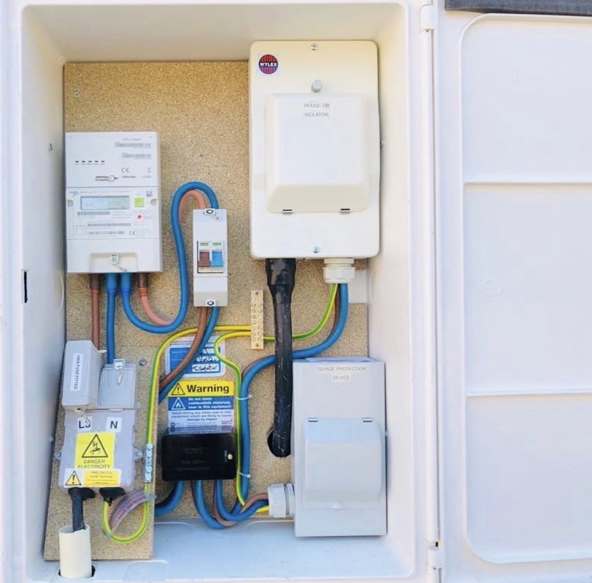 A recent sub main and surge protection install at a new build site for Passive Houses 🏘  #electricalservices #electrics #electricians #surgeprotection #energyefficiency #chas  #electricalinstallations #commercialelectricians #installations #smallbusiness #sussexbusiness