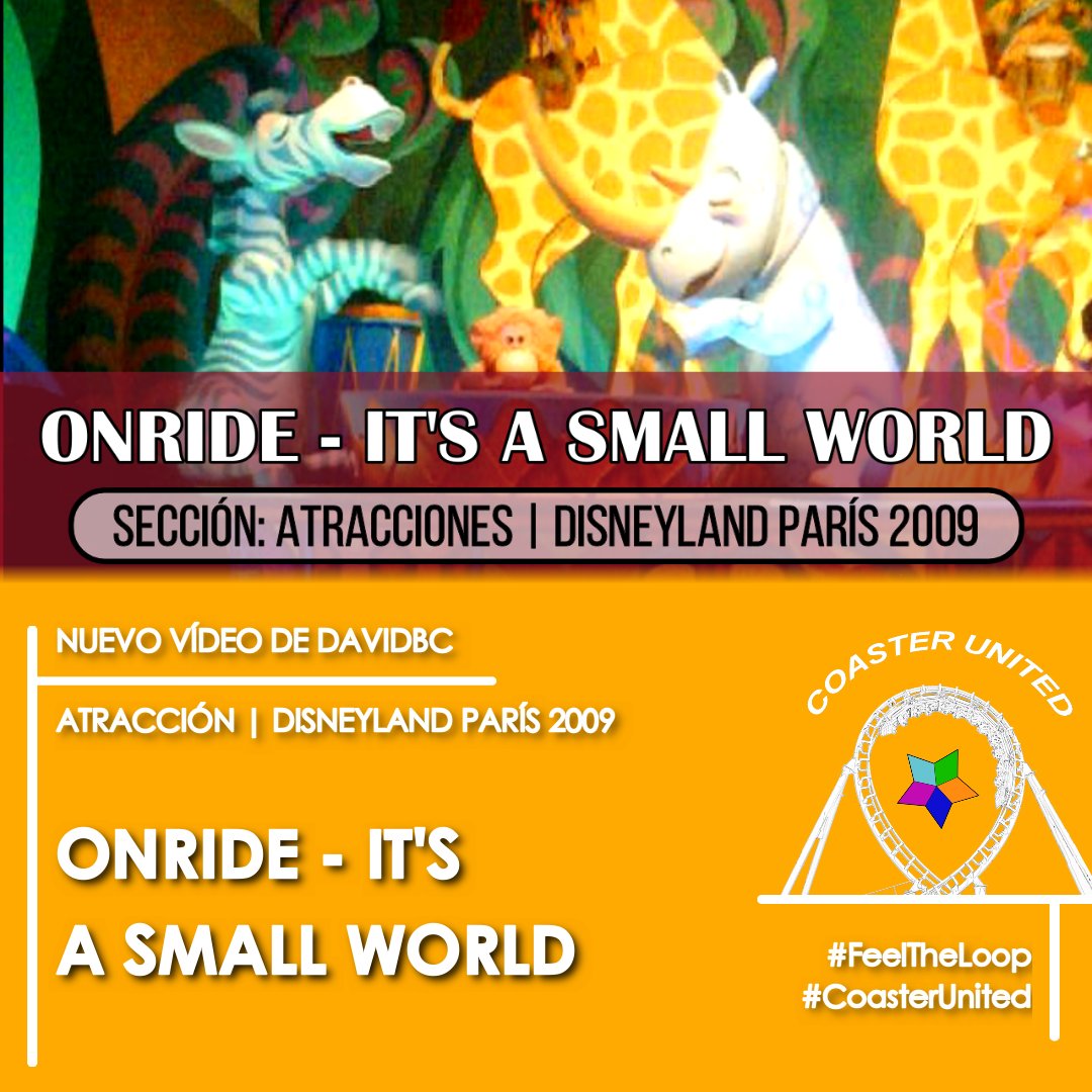 CoasterUnited's tweet photo. ¡Nuevo vídeo de @DavidBCParks! ¡Descubre el ONRIDE de IT'S A SMALL WORLD de @DisneylandParis de la Temporada 2009 en su canal de YouTube! ¡Ya disponible!
.
.
.
#FeelTheLoop #CoasterUnited #Onride #ItsASmallWorld #Attraction #Ride #DisneylandParís #DavidBC https://t.co/t6K15d5tNS