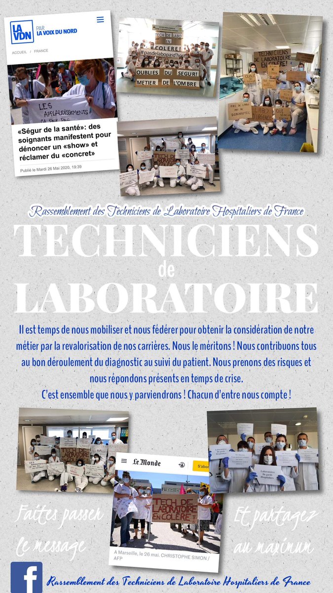 TechniciensF's tweet image. A tous les#techdelabo rejoignez nous!

#laboratoire #LABM #biochimie #hematologie #santé #hopital #COVID19
