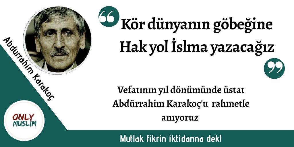 Vefatının yıl dönümünde üstat Abdürrahim Karakoç'u rahmetle anıyoruz. #abdurrahimkarakoc