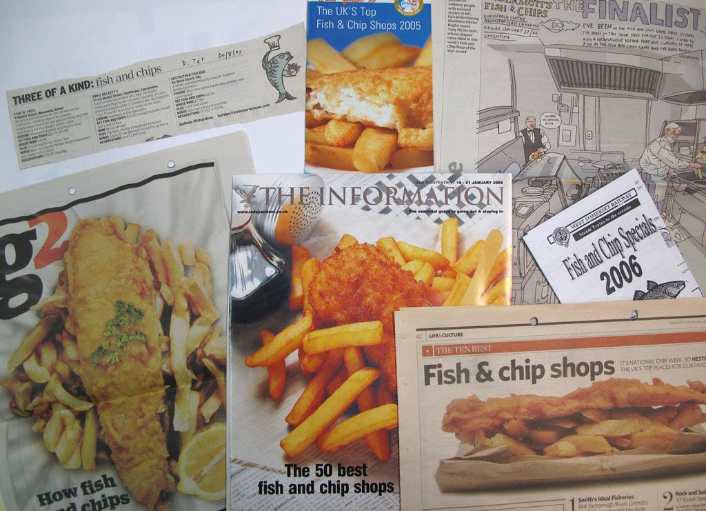 UoEHeritageColl's tweet image. It&apos;s #NationalFishAndChipDay! The #CommonGroundArchive includes press clippings &amp;amp; leaflets about fish &amp;amp; chips, which were collected by @CommonGroundLab as research for an entry in the &apos;England in Particular&apos; encyclopedia. [EUL MS 416/PRO/14/2/1/37] #ExploreYourArchive