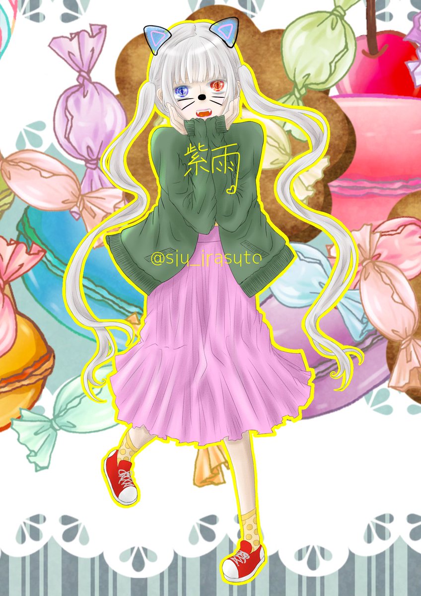 紫雨 イラスト 女の子 ろくがつ