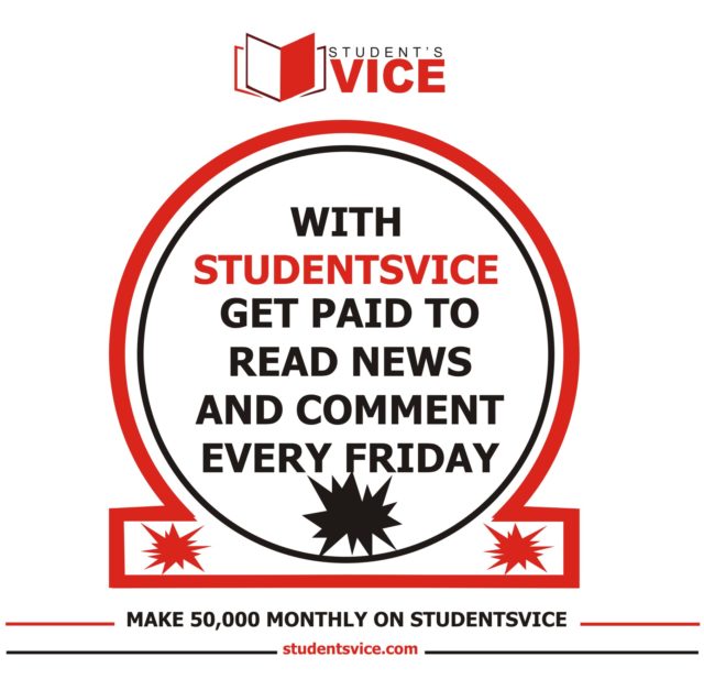 Djsplash14's tweet photo. #studentsvice #VC #Happy_Sunday; Make money with your smartphone, you can be a weekly salary earner (every Friday) with Student’s Vice. Join now with N2500 and start earning. #makemoneyonline #onlinemoney #money. follow us @studentsvice https://t.co/0RPYgspTuw