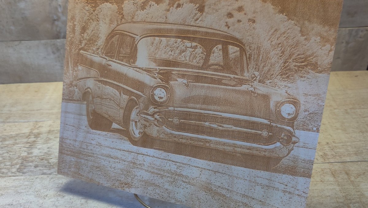 TheCraftWizard's tweet photo. This image is perfect for anyone that loves classic cars. It features a 1957 Chevy Bel Air. Made in our shop in Huntsville AL. To purchase please visit our website at https://t.co/3ZOWPnscj7 or our Etsy shop at https://t.co/Ehl4JaOxbq or our Amazon shop at https://t.co/Sc8bM0xqTL https://t.co/gECD3Z1Ztw