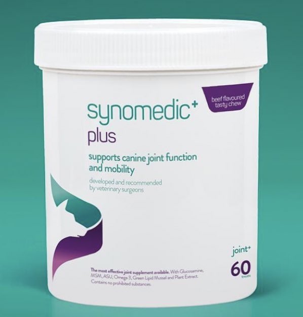 𝙎𝙮𝙣𝙤𝙢𝙚𝙙𝙞𝙘+ 𝙥𝙡𝙪𝙨; the ultimate joint supplement for your canine companion-containing ASU, Glucosamine, MSM, Omega 3, Green-Lipped Mussel and plant extract all in one tasty chew! #SynomedicPlus #EQMedic #Dog #Pet