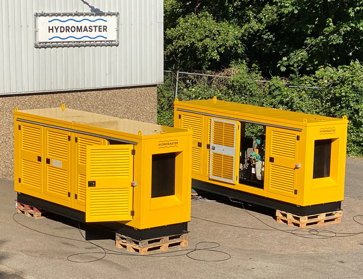 HydromasterP's tweet photo. A set of two HYDROMASTER Deck mounted Azimuth propulsion units for a Damen Modular Barge were delivered for deployment in Africa. https://t.co/BxTfwYnYXF