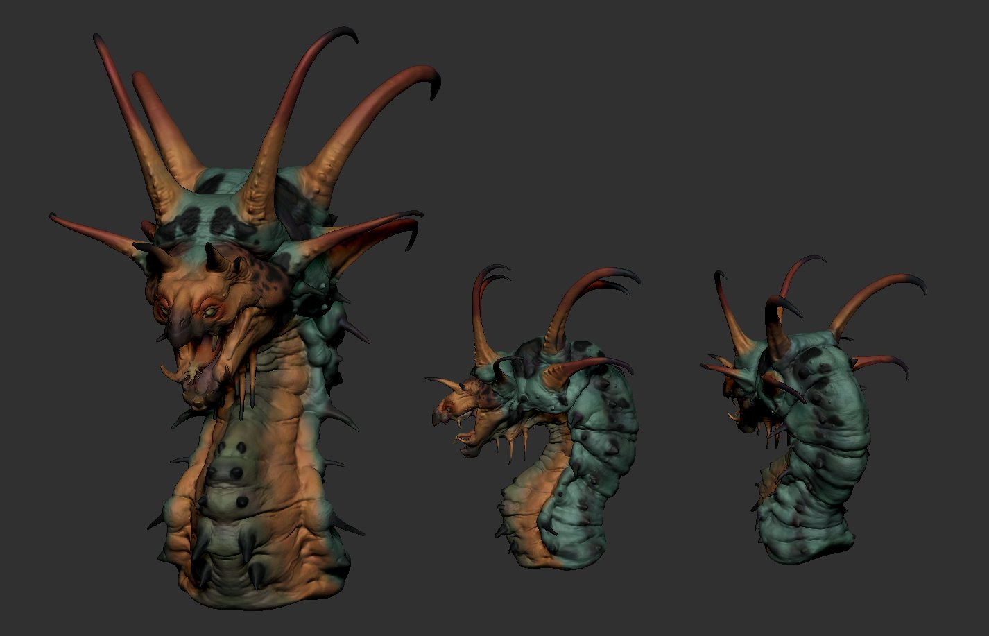 ﾐｳﾗﾏﾝ V Twitter ヒッコリーホーンドデビル風ドラゴン Zbrush