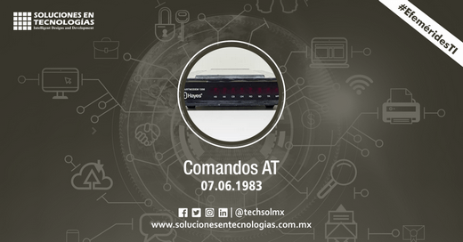 techsolmx's tweet photo. Un día como hoy (07/06/1983): Michael Eaton recibía la patente de los comandos AT, un estándar para configurar módems, que fueron incluidos en el protocolo V.25. https://t.co/X03rqGL4wu
#SomosSoluciones #EfeméridesTI #MichaelEaton #ComandosAT #Módems #ProtocoloV25 #Tecnologías https://t.co/Z3ARGaeYp7