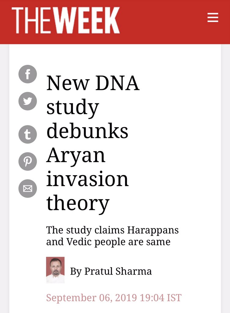 ... to justify their own intrusion into India & their subsequent colonial rule: in both cases, a “white race” was seen as subduing the local darker coloured population. Even  #BabasahebAmbedkar rejected this theory. Recent investigations have also discarded it.(5/21)