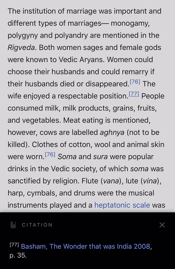 The  #Rigveda has several hymns composed by female Sages like Apala, Lopamudra, Ghosha, etc. This highlights the importance of women in the Sanatana Dharma.The society during the Early Vedic Age was ‘egalitarian’. All people were equal and had equal rights.(7/21)