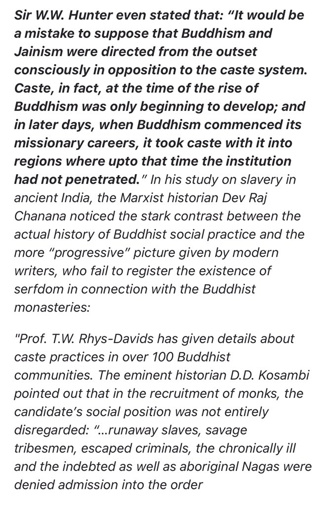 Though Buddhism has been portrayed as an ideal religion by Leftist Historians, it is not flawless. Contrary to general perception, casteism was being practiced in Buddhism as well. Yes, Caste-System exists in  #Buddhism as well.(11/21)