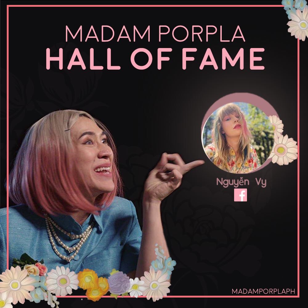 MadamPorplaPH's tweet photo. 🎖 MADAM PORPLA HALL OF FAME 🎖
Ang ika-walo (8) na nakapasok sa Hall of Fame (Tenants) ay si Nguyễn Vy.
🎨: Admin Y
#MadamPorplaHallOfFame #BestTenants
#ILoveYYY #YYYep6Finale #YYYมันส์เว่อร์นะ #YYYtheseries https://t.co/iYsFOdwWZu
