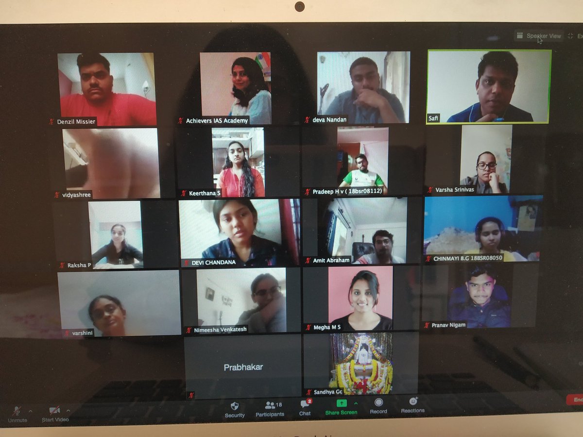 AchieversIAS's tweet photo. My students future IAS officers had a very focused Online Interaction with Md Y Mohammed Safirulla today and learnt the important insights about IAS exams 

#ias #ips #irs #kas #upsc #civilservicesexams #indiachina #howtowriteanswers #iasprelims #iasmains #achieversiasacademy https://t.co/OOxAcOHnay