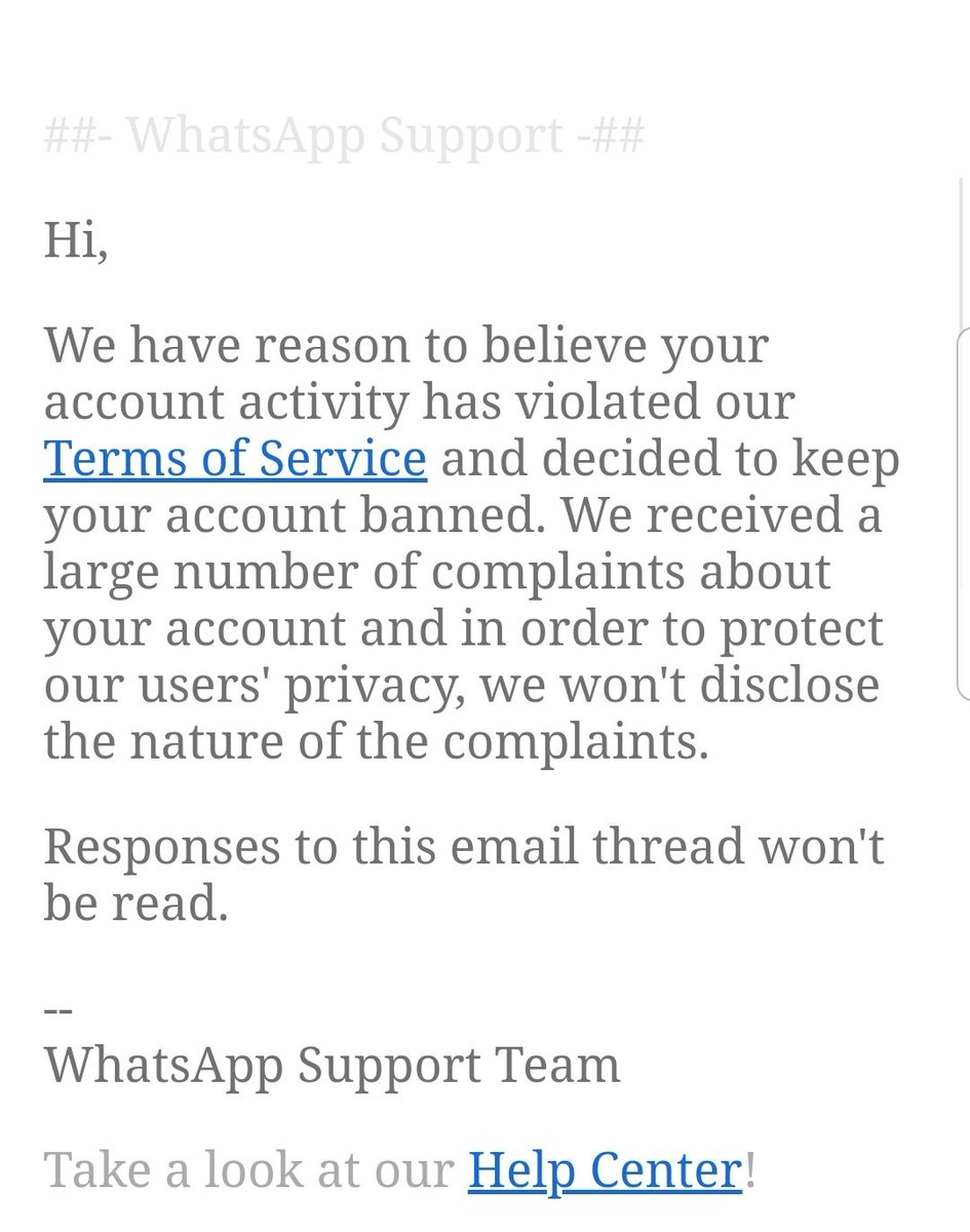 SABCORPORATELLC's tweet photo. @WhatsApp @WhatsApp have not reasonable rules and policies,If some group of people report your number,then Whatsapp will ban your number without checking either its true or not you will not get back your account.People are forced by whatsapp team to join other apps this is auto reply https://t.co/cLScHsmqyX