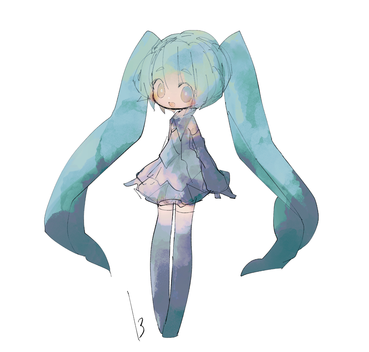 初音ミク 「ねるまえらくがき 」|13のイラスト