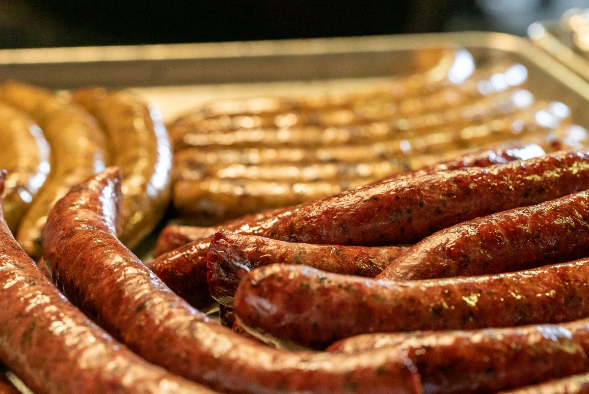 Central_CityBBQ's tweet photo. Smoked Green Onion Sausage is ready! Order online at https://t.co/Rf91U9klou or use Uber/Doordash/Dlivery Nola. #nolatogether #nolastrong #centralcitybbq https://t.co/vwe1tVmeE7