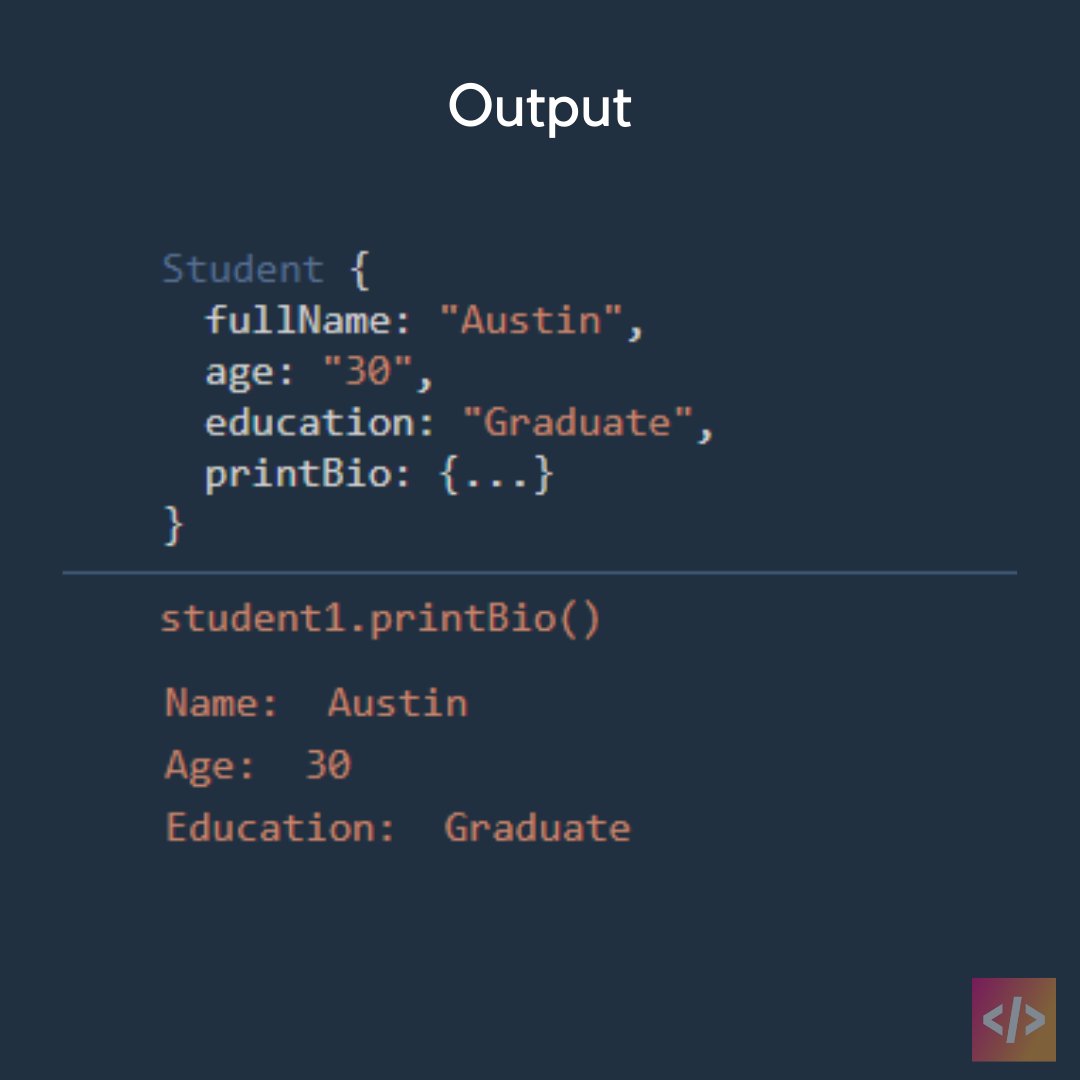buzzingcode's tweet image. Cont:3
The "prototype" property is widely used by the core of JavaScript itself. All built-in constructor functions use it.
Lets see an example Student() function
#html5 #coding_gyan #javascript #programminglife
#fullstack #webdeveloper #coding #fullstackdeveloper #100daysofcode