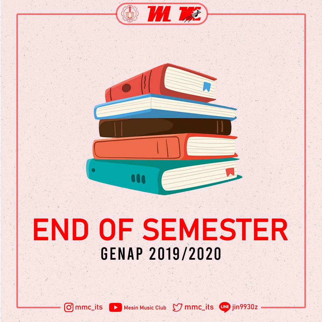 [END OF SEMESTER]
Semoga kita dapat bertemu di semester berikutnya dalam keadaan yang lebih baik lagi

Selamat Liburan...

Go check out our walkthrough this semester instagram.com/p/CBI06V8jYYP/…

#MMC1920
#MesinMusicClub