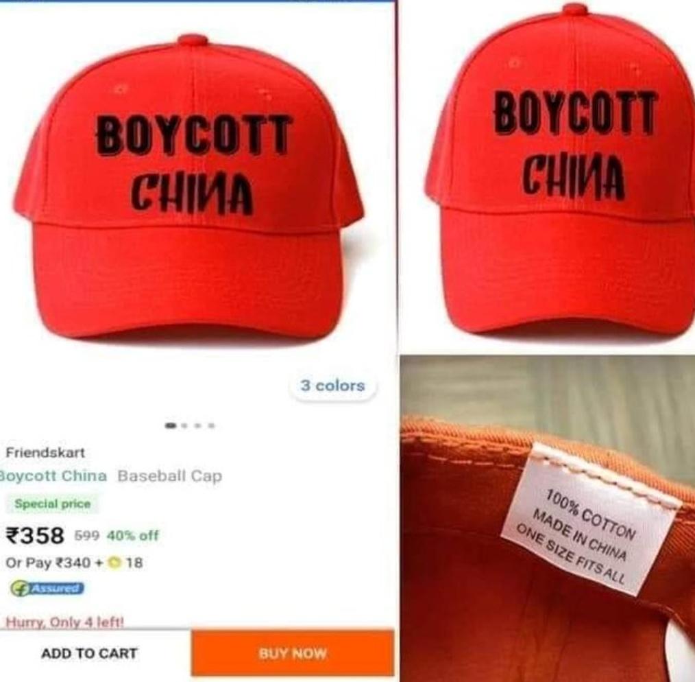 bilalmk18's tweet photo. #EverestBums 
دشمن ہو تو ایسا ۔۔۔۔😄، oppurtunity 
China is designing and preparing  'Boycott China' T-shirts, Mugs Caps and other material, in prediction  of a  huge demand in India https://t.co/JgmGSu3Isk
