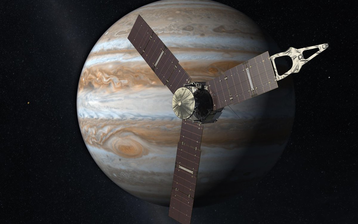 nbanthia's tweet photo. #Jupiter as captured by @nasa’s #Junoprobe ! #SolarSystem #space #spaceexploration https://t.co/jI05sviODu