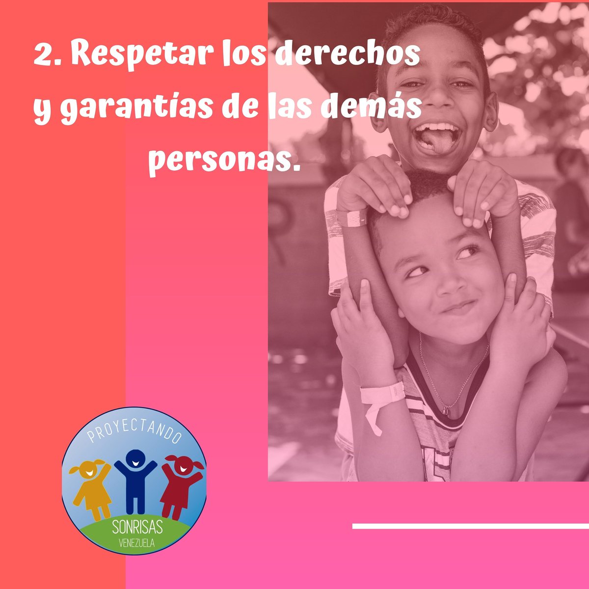 PSonrisasVe's tweet photo. La mejor forma de iniciar con la creación de una sociedad sana y de un buen desarrollo desde niños es el respetar y entender que los demás también tienen derechos 👧👦⬇️
https://t.co/oopekfVQNq https://t.co/xuF6DyVGKB