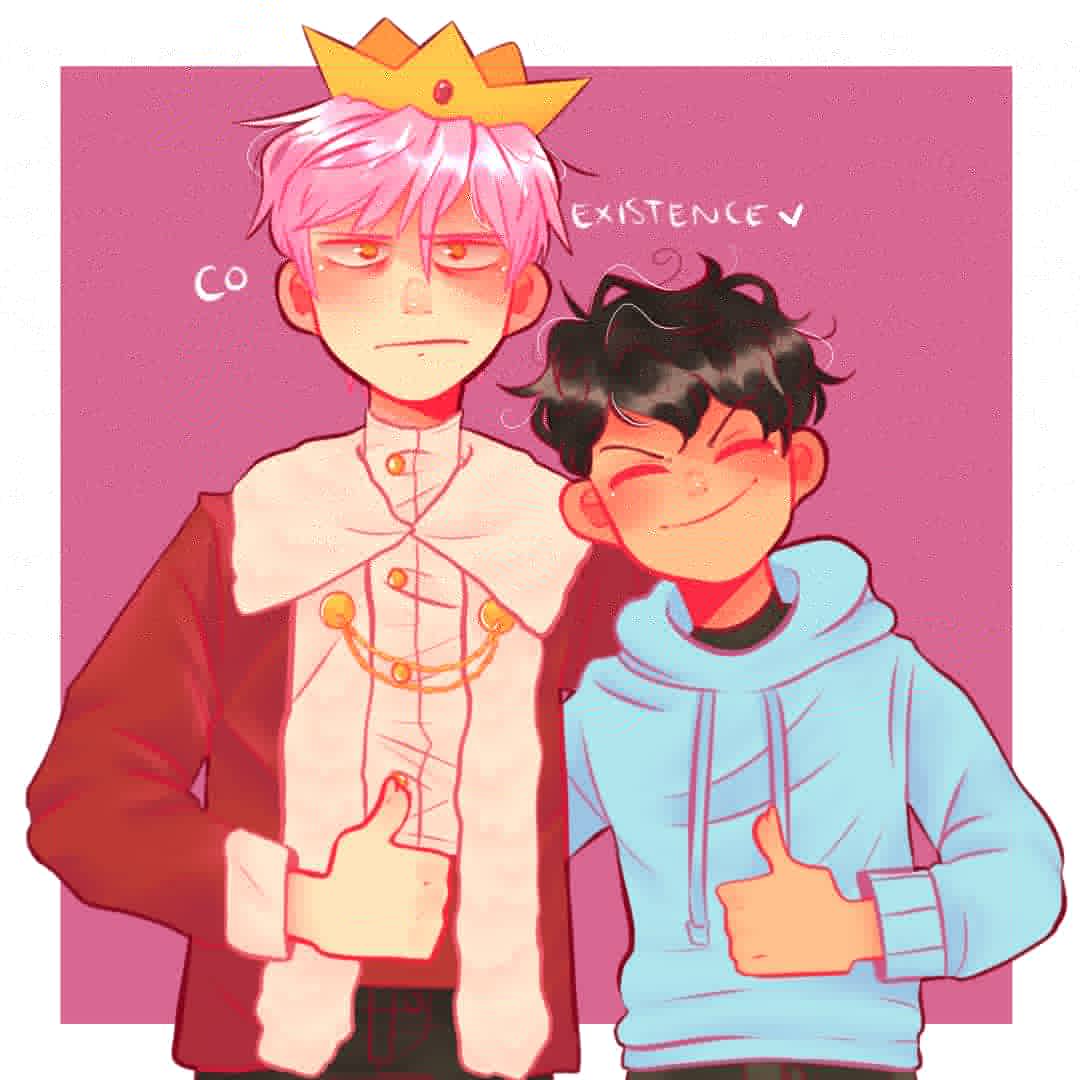 Dorkapye's tweet photo. @Technothepig @skeppyextra 
Theres not enough room for the two of em
(Based off of @/mildough's art of eizouken) https://t.co/Koe4ZyJB8Q