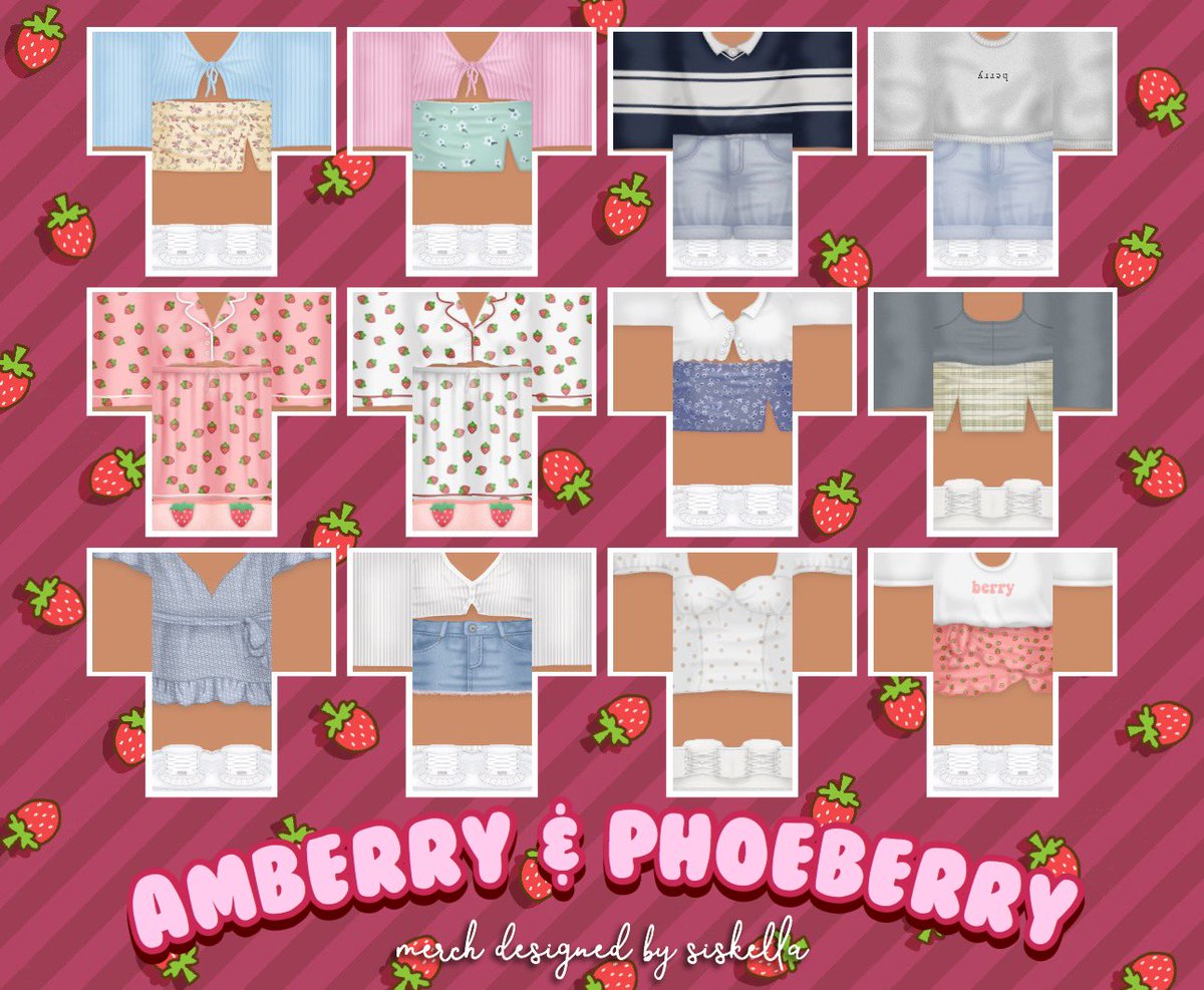 Phoebe On Twitter Our Full Clothing Collection On Roblox Is - amberry roblox merch