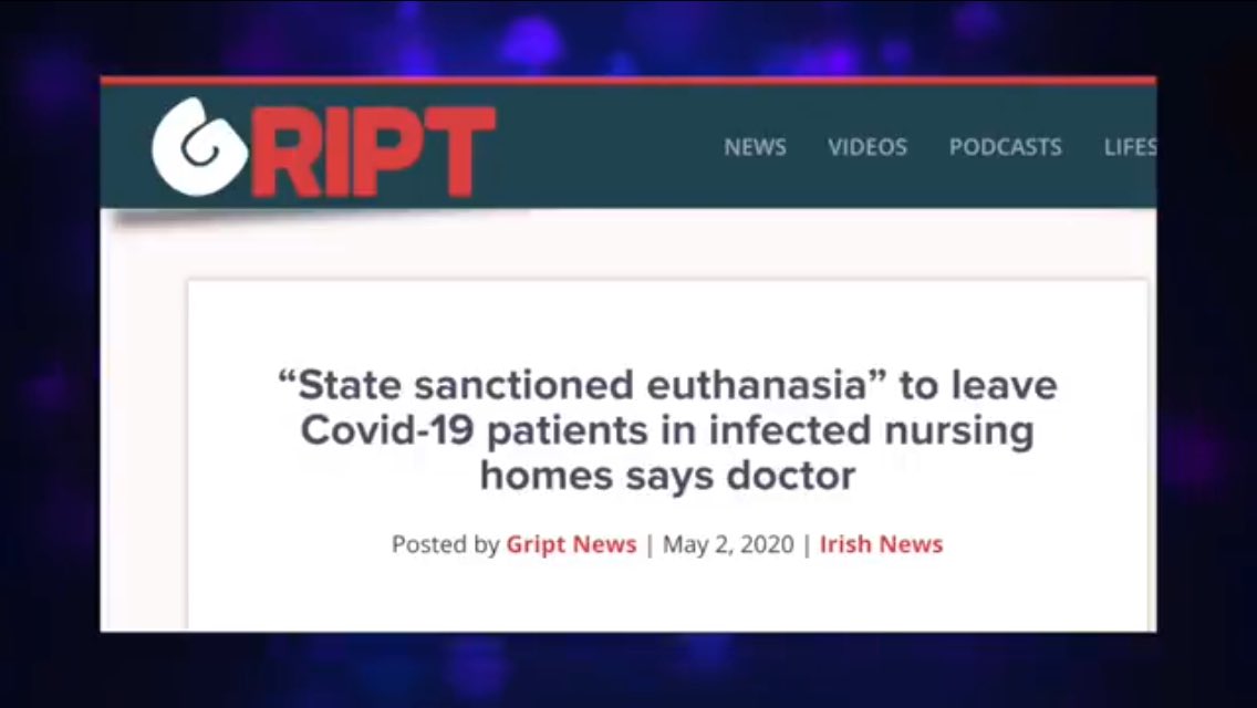 And an update for Ireland, care homes were abandoned by the State, not provided with PPE, not given resources like oxygen to treat, not tested & again untested people were removed from hospital to care homes: 