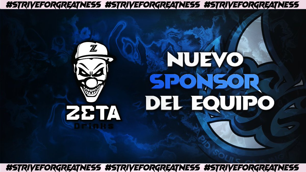🔥 ¡Nuevo Sponsor! 

¡Tenemos el gusto de presentar a @DrinksZeta como nuevo sponsor del club!

Echad un ojo a su página web
zetadrinks.com/?ref=RapidsSou…

Además tenemos un código de descuento de 5%
Codigo: RapidsSouls

#STRIVEFORGREATNESS