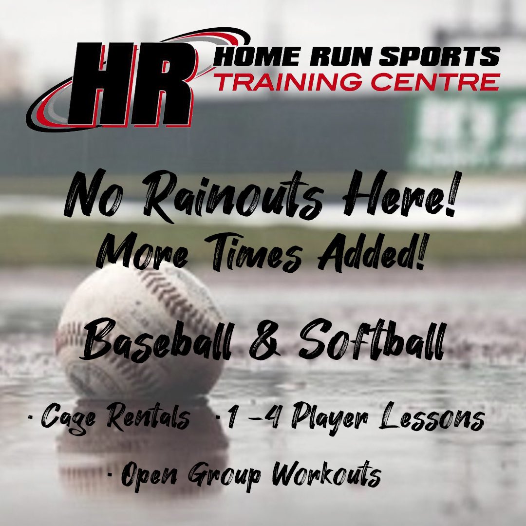 HRSTC_WPG's tweet photo. No Rainouts Here! Due to the higher demand we have added more times for both baseball and softball!! Click on the link below for more info!! #norainouts #getbetter #cagelife #balllife #softballmb #baseballmb
https://t.co/X4NiiCkJwH https://t.co/cRTlOil9dv